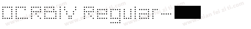 OCRBIV Regular字体转换